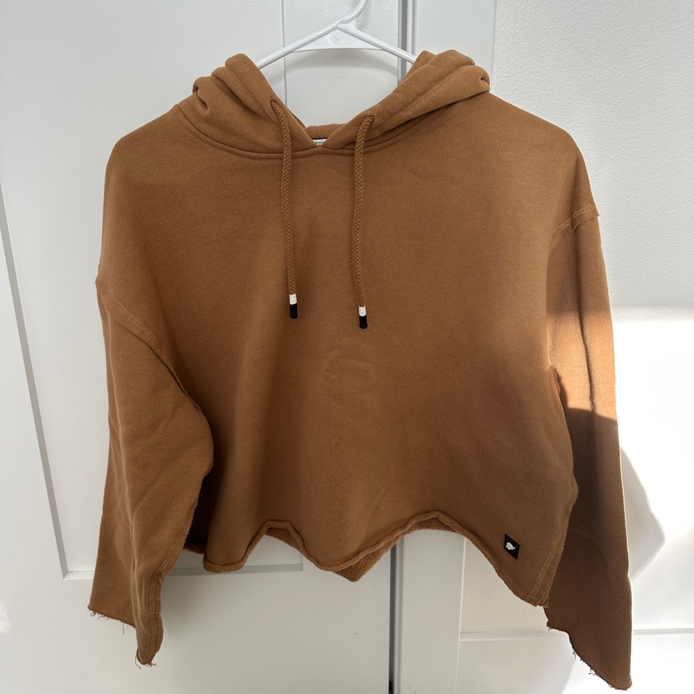 Fundamental Coast Kellie Caramel Cropped Hoodie